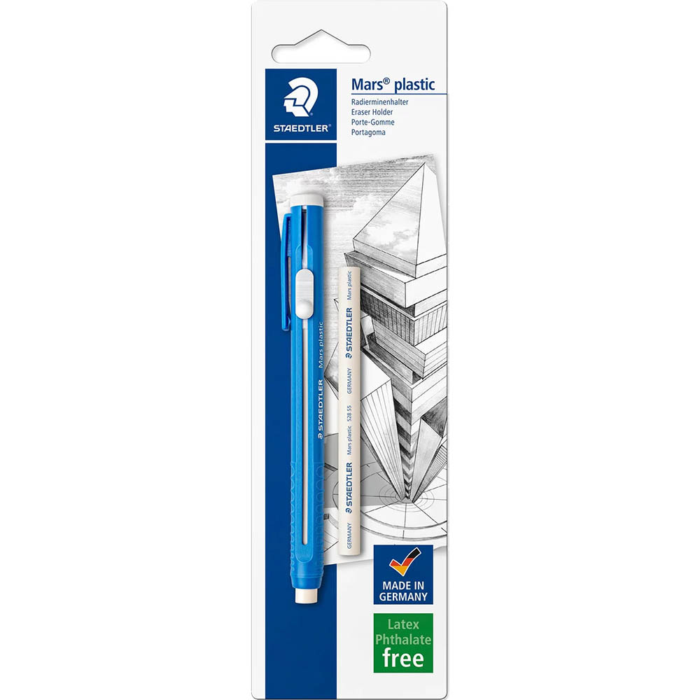 Image for STAEDTLER 528 MARS PLASTIC ERASER HOLDER WITH SPARE REFILL from Prime Office Supplies
