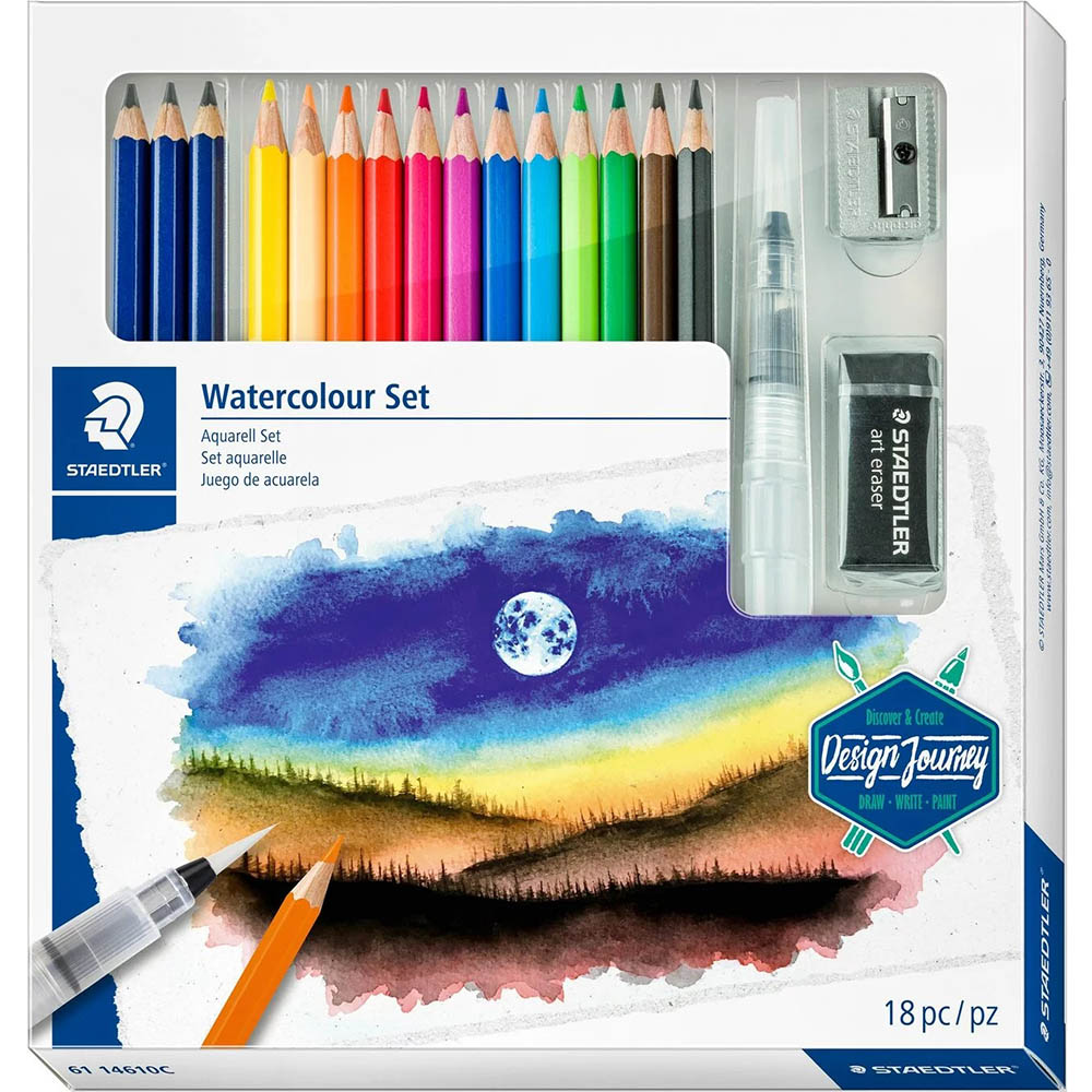 Image for STAEDTLER 61 DESIGN JOURNEY WATERCOLOUR MIXED SET from Mitronics Corporation