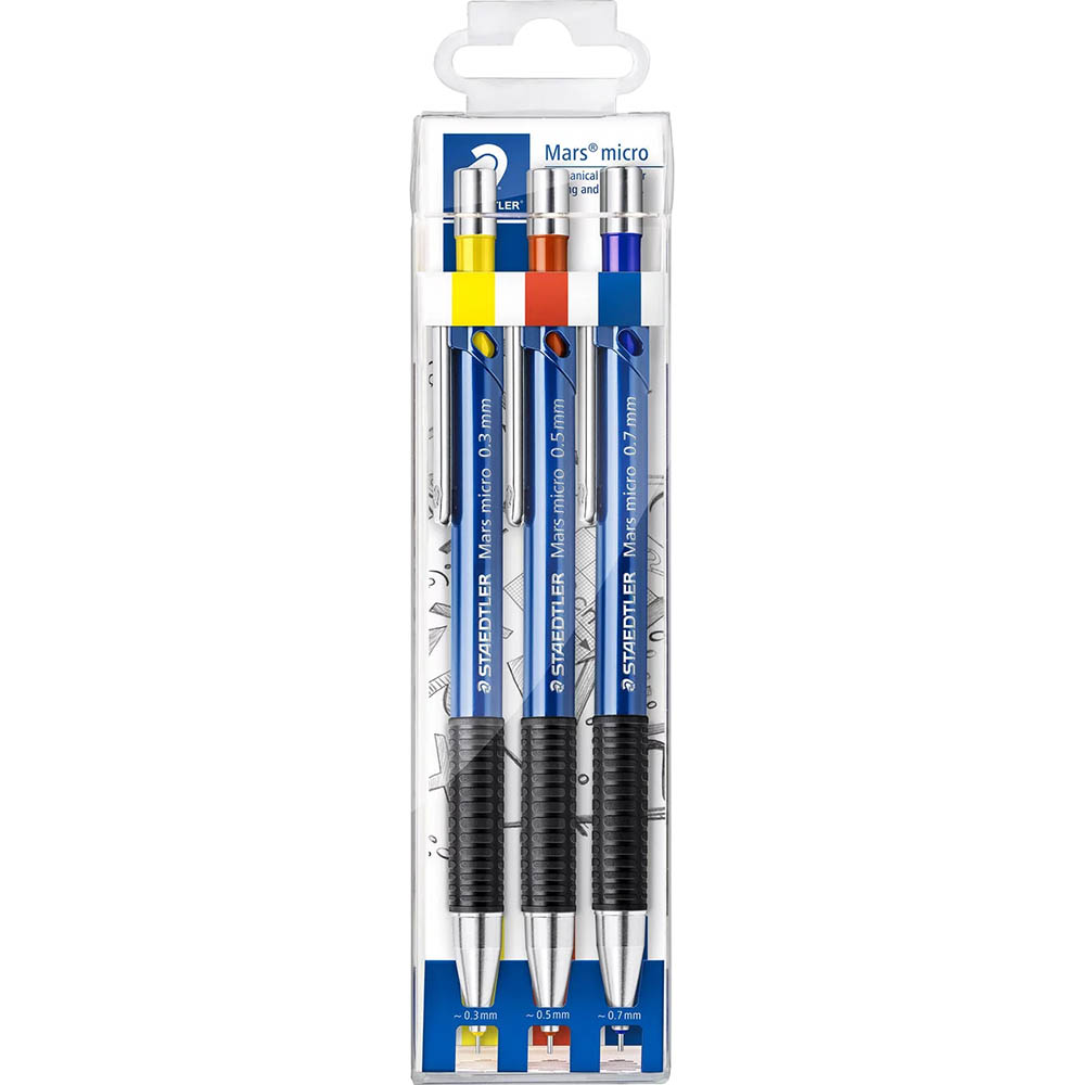 Image for STAEDTLER 775 MARS MICRO MECHANICAL PENCIL PACK 3 from Clipboard Stationers & Art Supplies