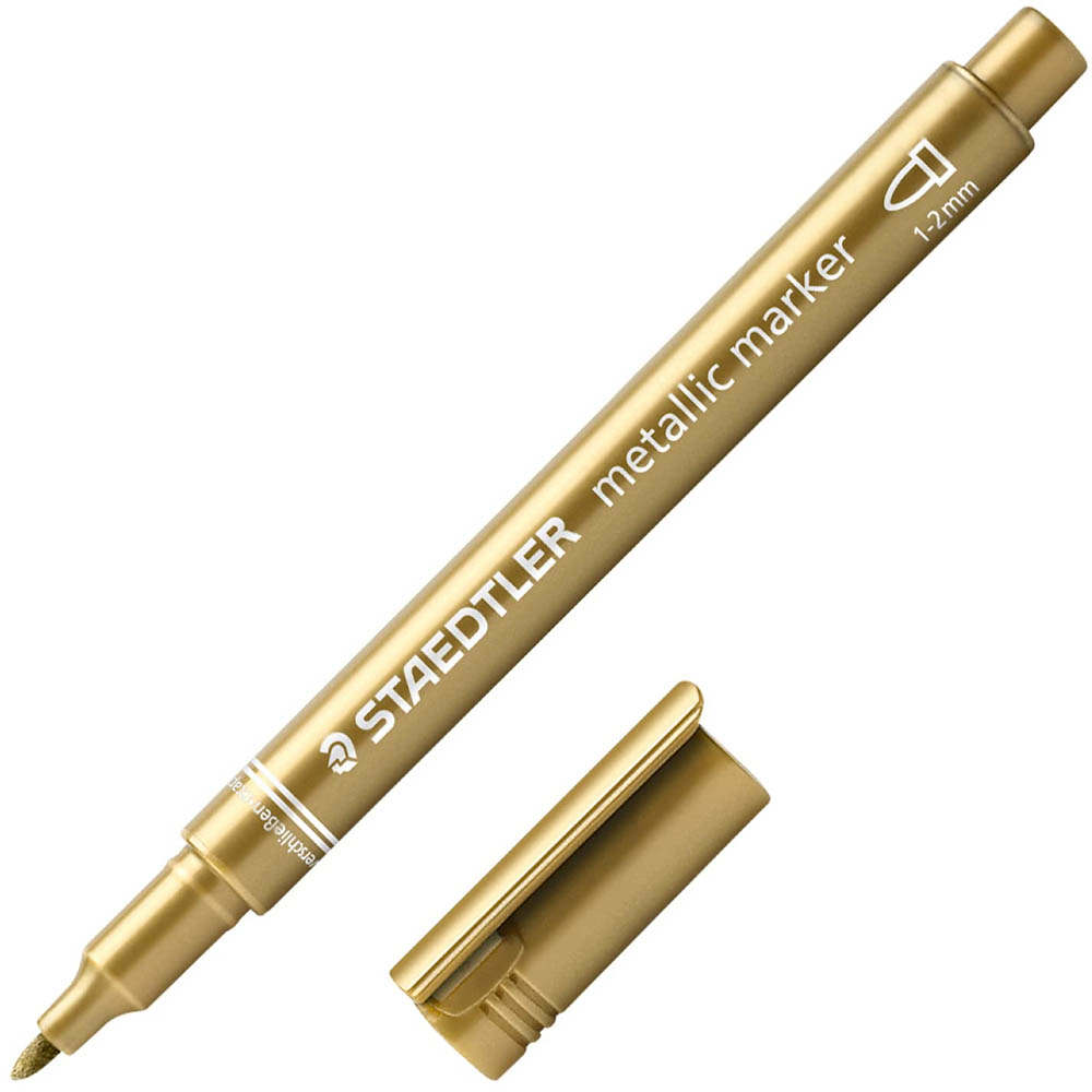 Image for STAEDTLER 8323 METALLIC MARKER GOLD from Mitronics Corporation