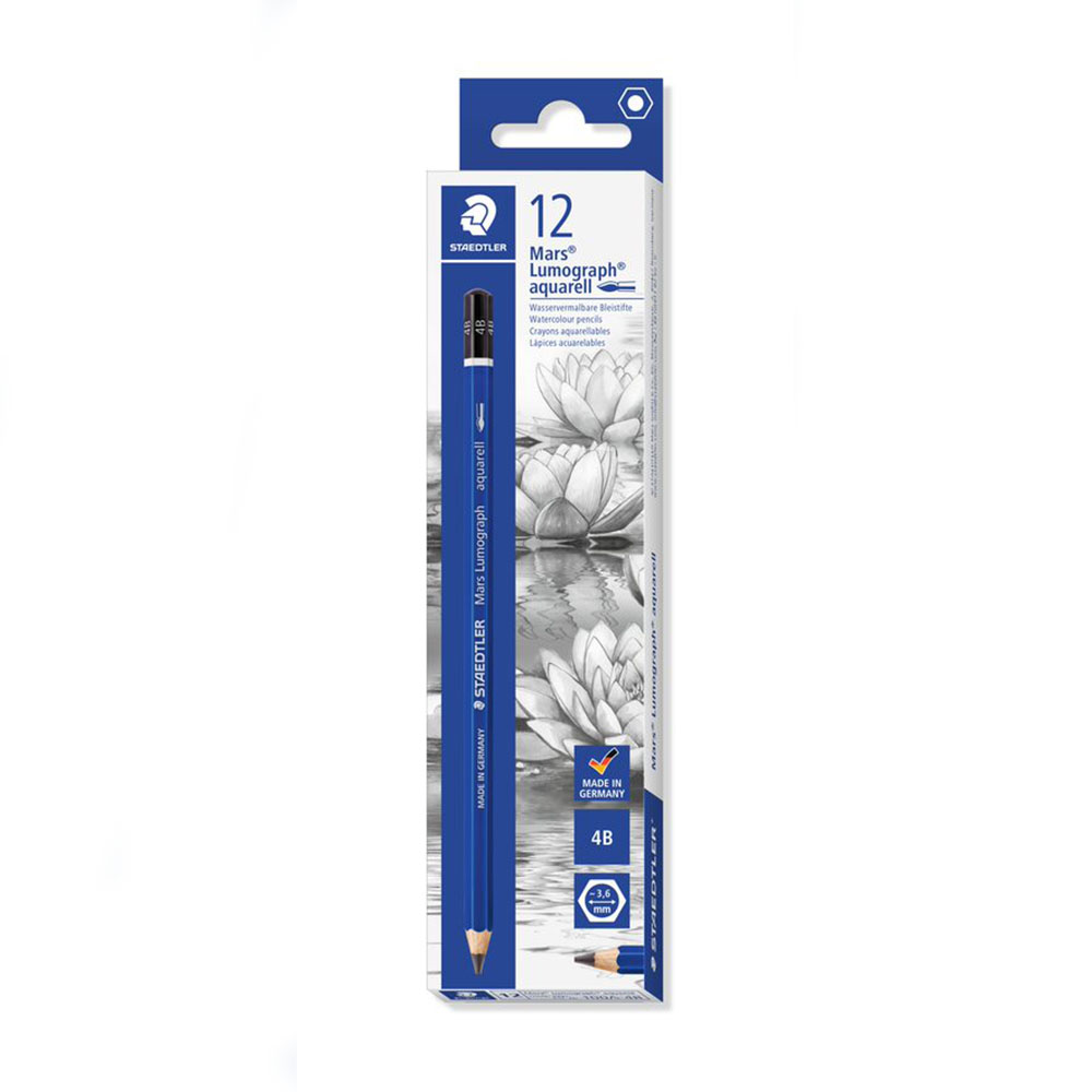 Image for STAEDTLER 100A MARS LUMOGRAPH AQUARELL PENCIL 6B BOX 12 from Prime Office Supplies