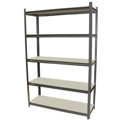 Image for ACERACK STALLION SHELVING UNIT 5 SHELVES 1800 X 1200 X 400MM DARK GREY from Clipboard Stationers & Art Supplies