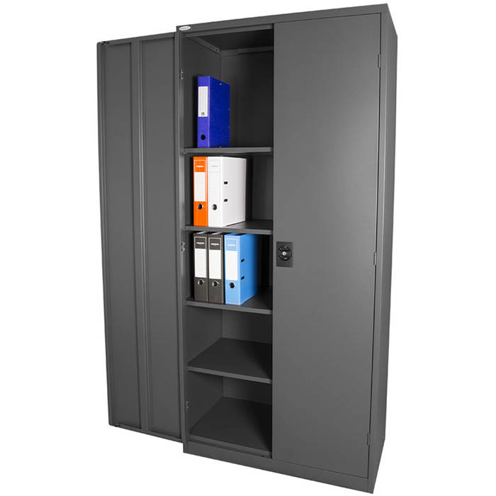 Image for STEELCO STATIONERY CABINET 3 SHELVES 1830 X 914 X 463MM GRAPHITE RIPPLE from Peninsula Office Supplies