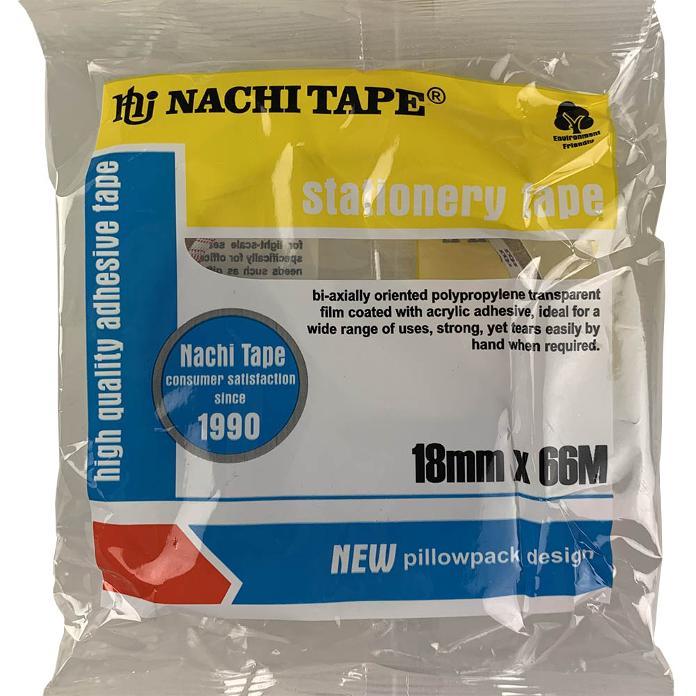 Image for NACHI 620 STATIONERY TAPE 18MM X 66M TRANSPARENT from Office Heaven