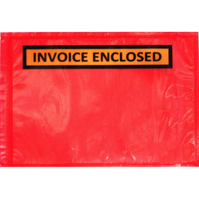 Image for STYLUS PACKAGING ENVELOPE INVOICE ENCLOSED 175 X 115MM RED PACK 1000 from Pinnacle Office Supplies