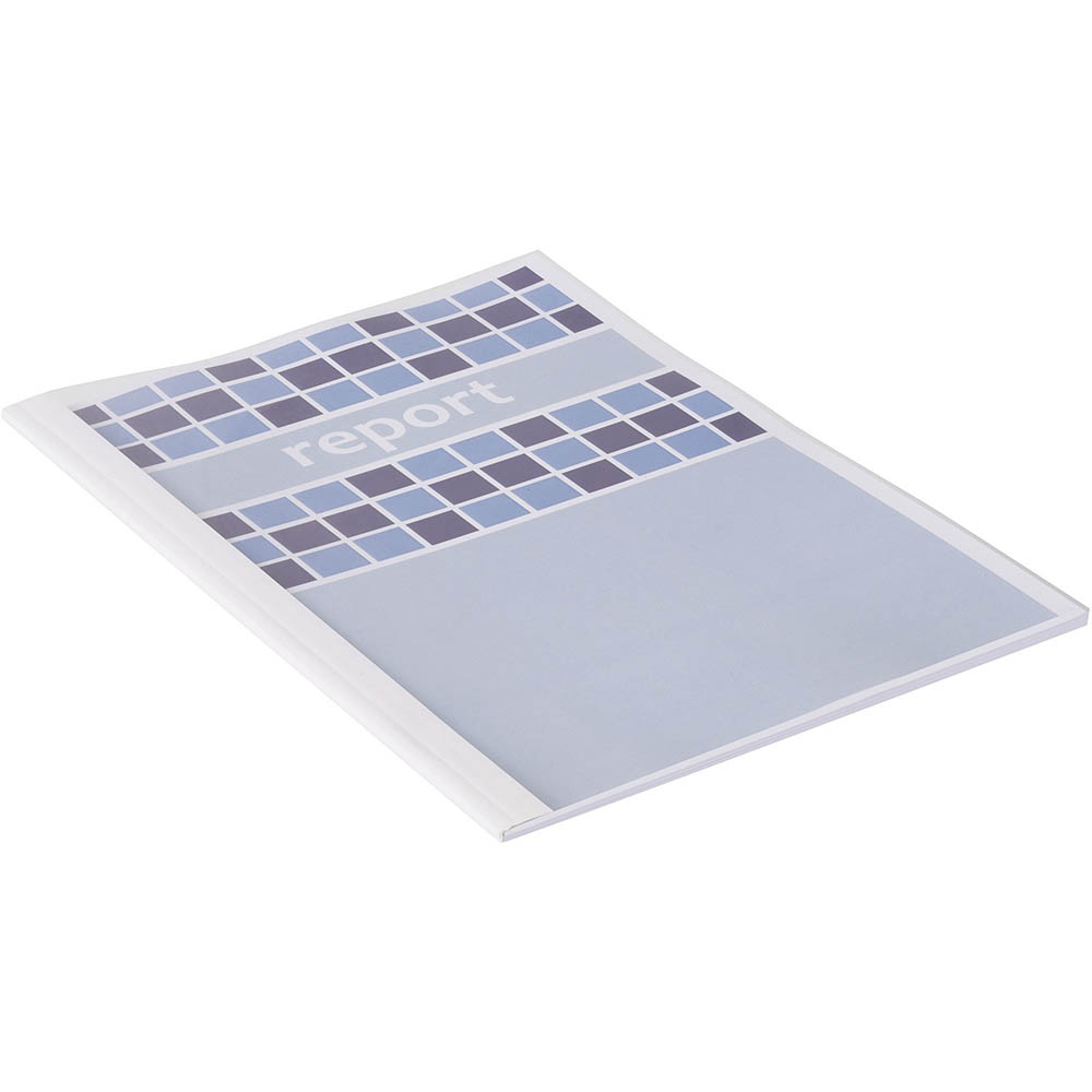 Image for GOLD SOVEREIGN THERMAL BINDING COVER 1.5MM A4 WHITE BACK / CLEAR FRONT BOX 100 from Mitronics Corporation