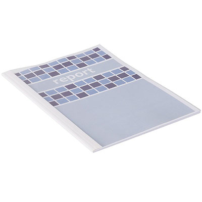 Image for GOLD SOVEREIGN THERMAL BINDING COVER 10MM A4 WHITE BACK / CLEAR FRONT BOX 80 from Mitronics Corporation