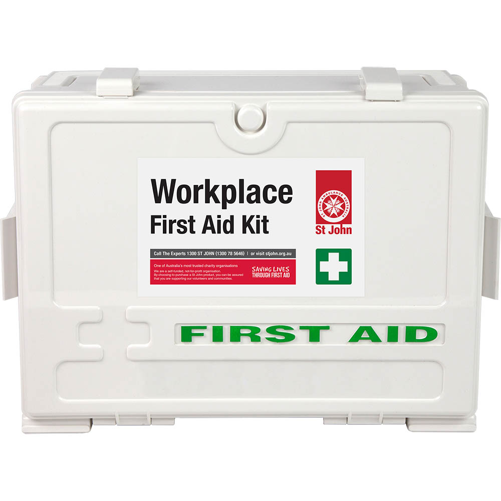 Image for ST JOHN PLASTIC WALLMOUNT FIRST AID KIT from That Office Place PICTON