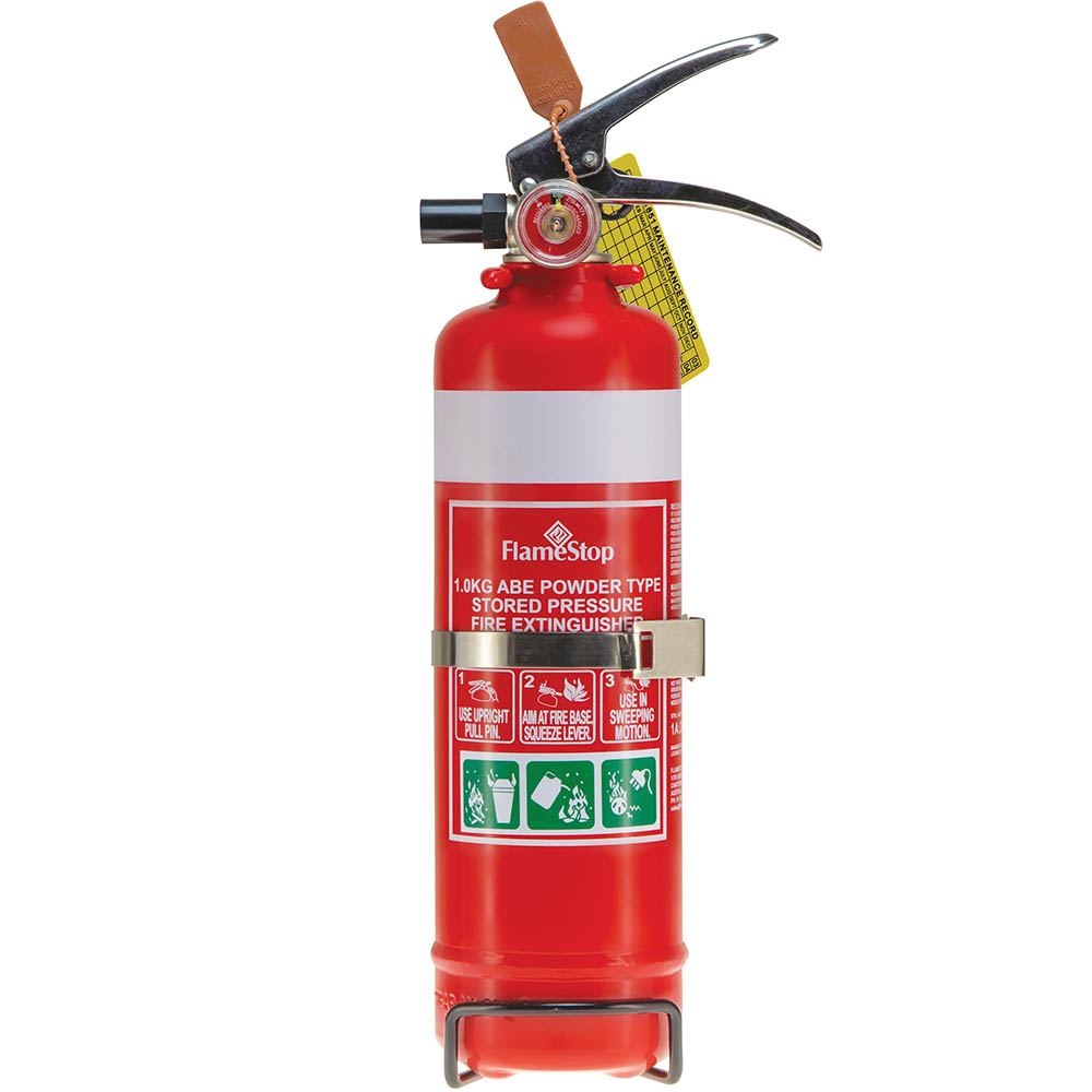 Image for FLAME STOP PORTABLE FIRE EXTINGUISHER ABE DRY CHEMICAL 1KG from Mitronics Corporation