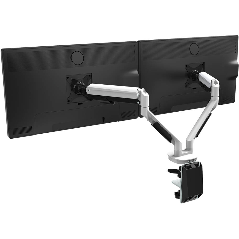Image for CUTLASS DOUBLE MONITOR ARM WHITE from Memo Office and Art
