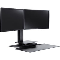 sylex uprite ergo dual monitor sit-stand workstation black