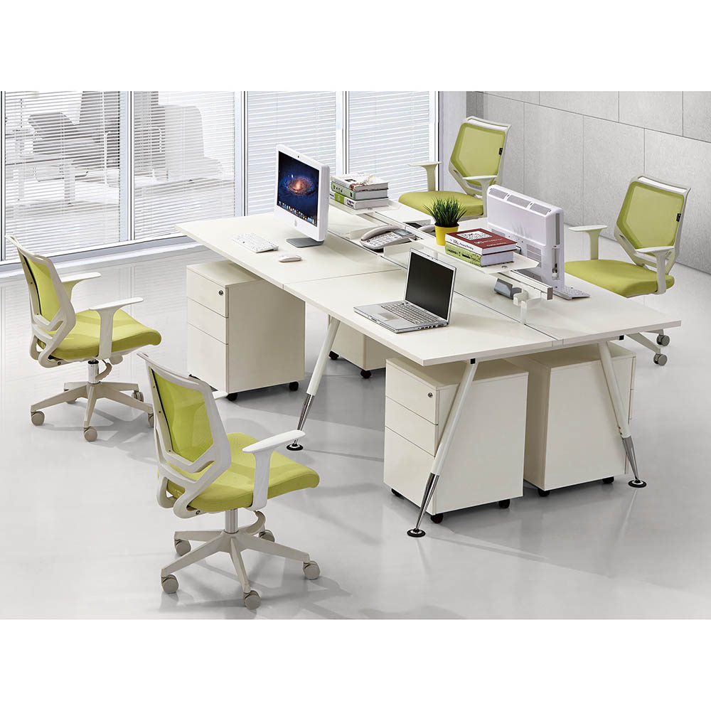 Image for FLEET 4 PERSON WORKSTATION 2800 X 1200MM WHITE from Challenge Office Supplies