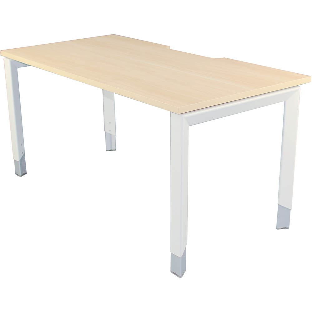 Image for OBLIQUE HEIGHT ADJUSTABLE SINGLE DESK 1800 X 750 X 720MM SNOW MAPLE from Office Express