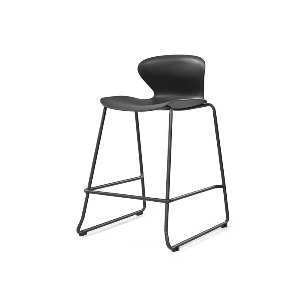 Image for SYLEX KALEIDO 650H STOOL WITH BLACK SLED FRAME BLACK SEAT from Office Heaven