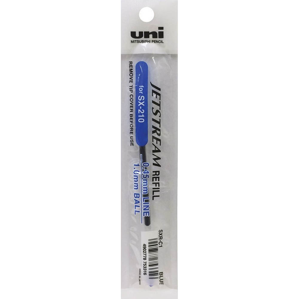 Image for UNI-BALL SXR JETSTREAM ROLLERBALL REFILL 1.0MM BLUE BOX 12 from BusinessWorld Computer & Stationery Warehouse