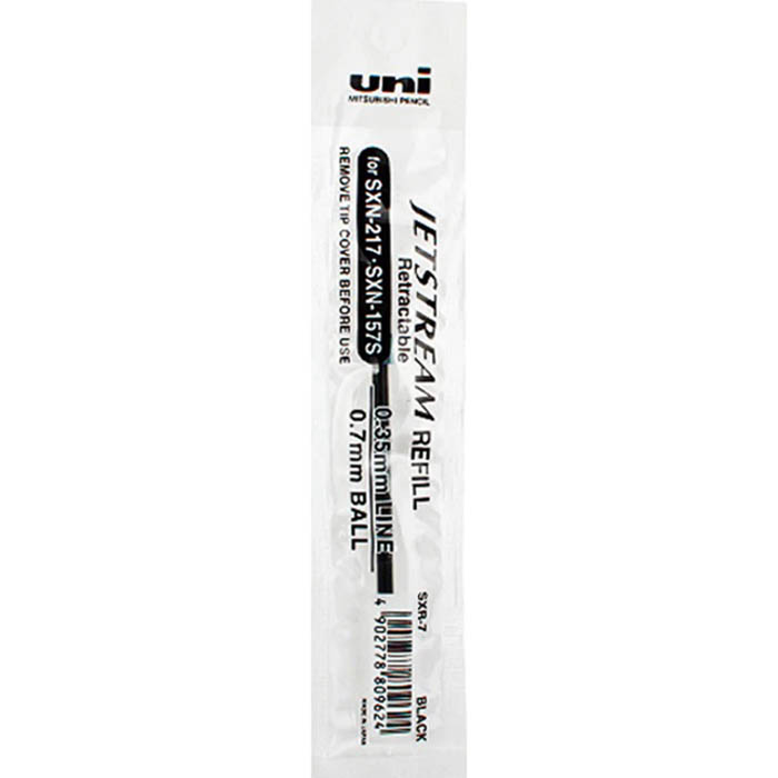 Image for UNI-BALL SXR JETSTREAM ROLLERBALL REFILL 0.7MM BLACK BOX 12 from BusinessWorld Computer & Stationery Warehouse