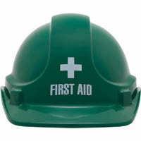 trafalgar first aid hard hat green