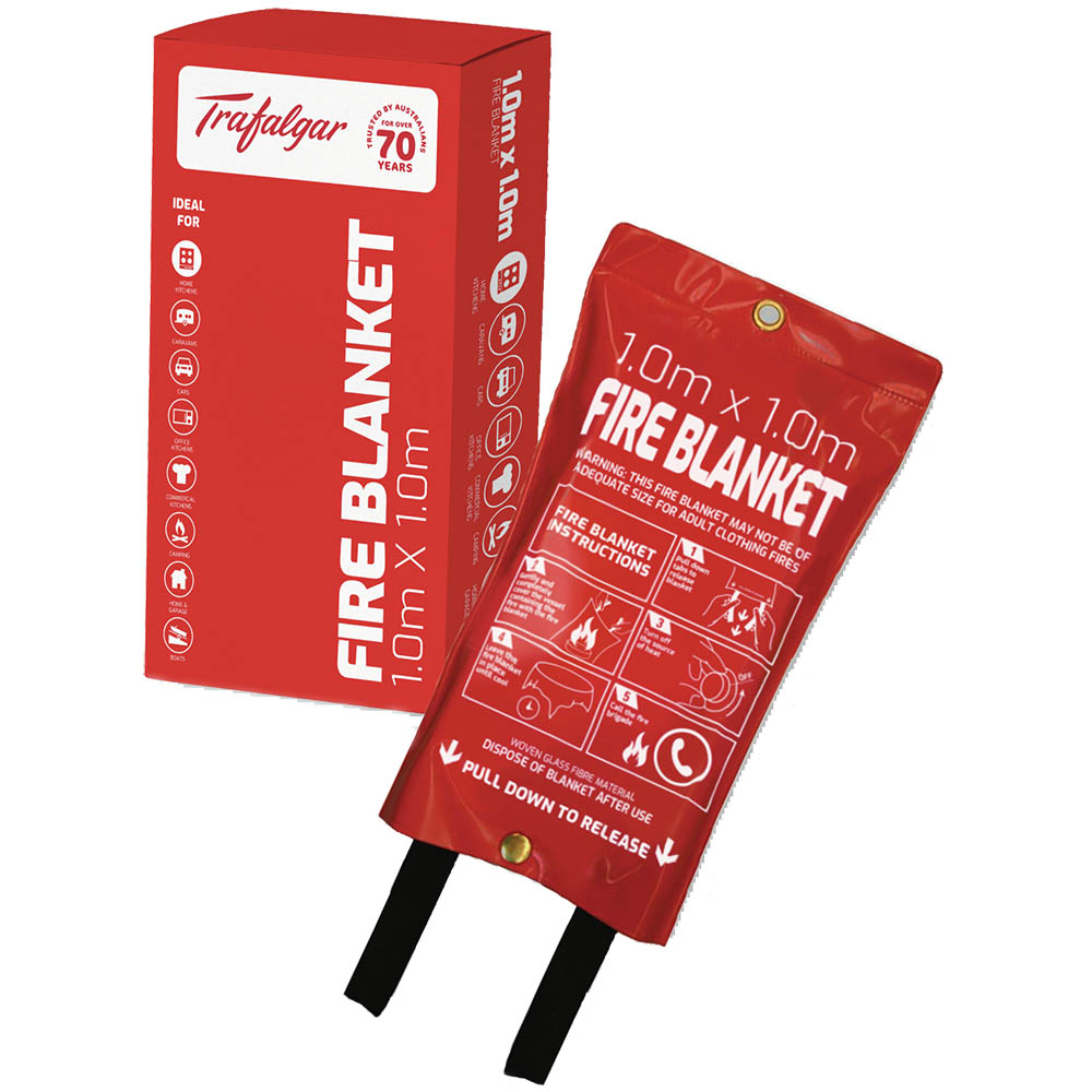 Image for TRAFALGAR FIRE BLANKET FIBREGLASS 1 X 1M from Pinnacle Office Supplies