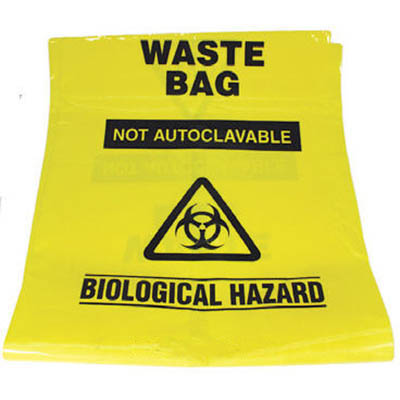 Image for TRAFALGAR CLEAN-UP BIOHAZARD BAG 450 X 750MM YELLOW from Clipboard Stationers & Art Supplies