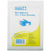 first aiders choice non-adherent dressing pad 75 x 100mm