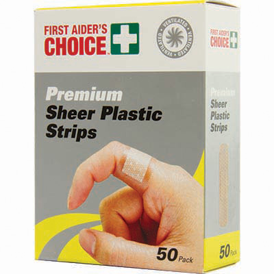 Image for FIRST AIDERS CHOICE PREMIUM PLASTIC STRIPS PACK 50 from Challenge Office Supplies