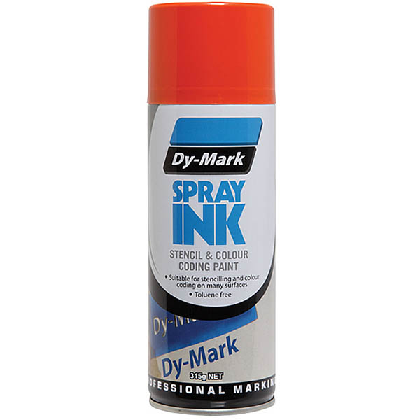 Image for DY-MARK STENCIL AND COLOUR CODING SPRAY INK 315G ORANGE from Office Heaven