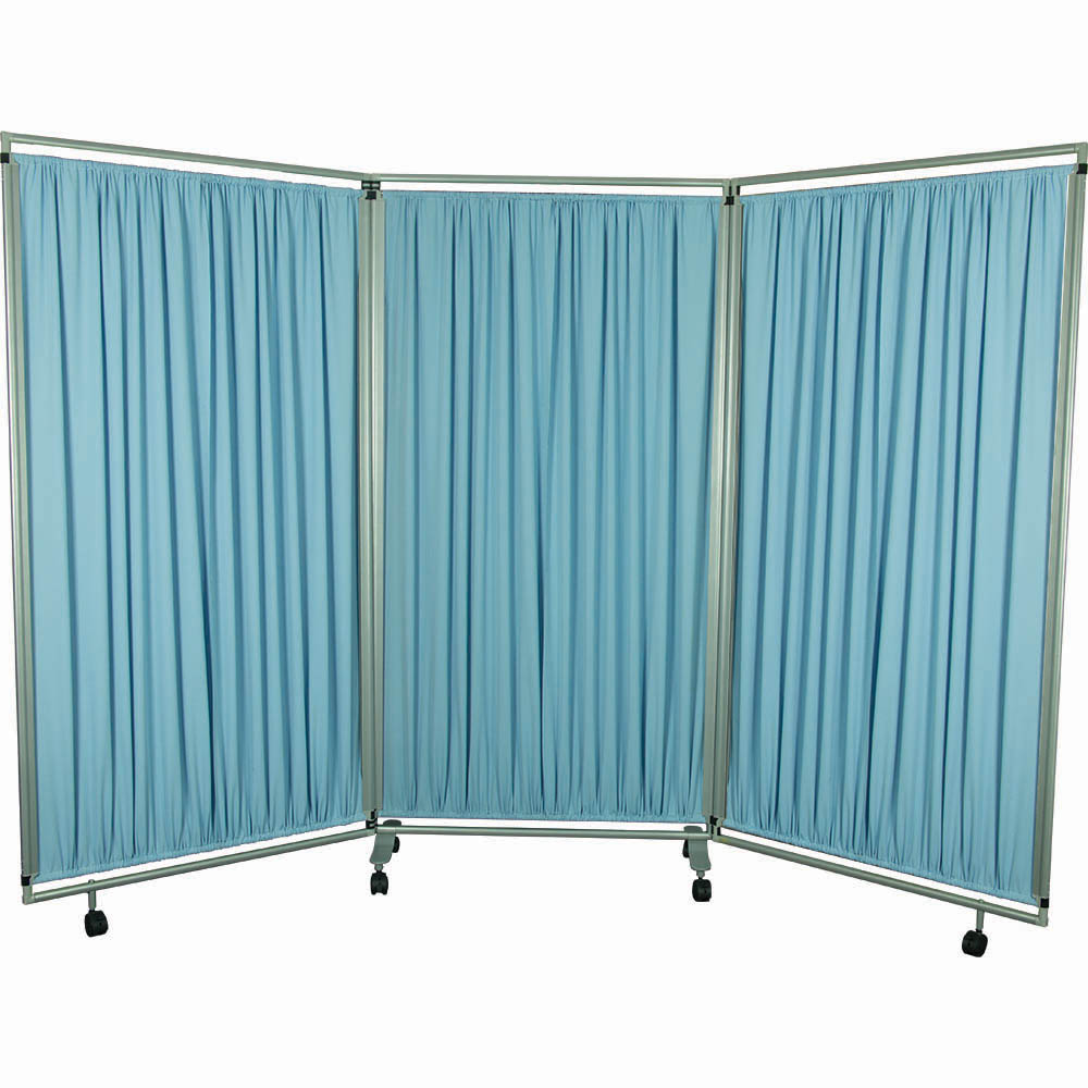 Image for TRAFALGAR FOLDING MOBILE PRIVACY SCREEN WITH WHEELS BLUE from That Office Place PICTON