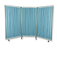 trafalgar folding mobile privacy screen with wheels blue