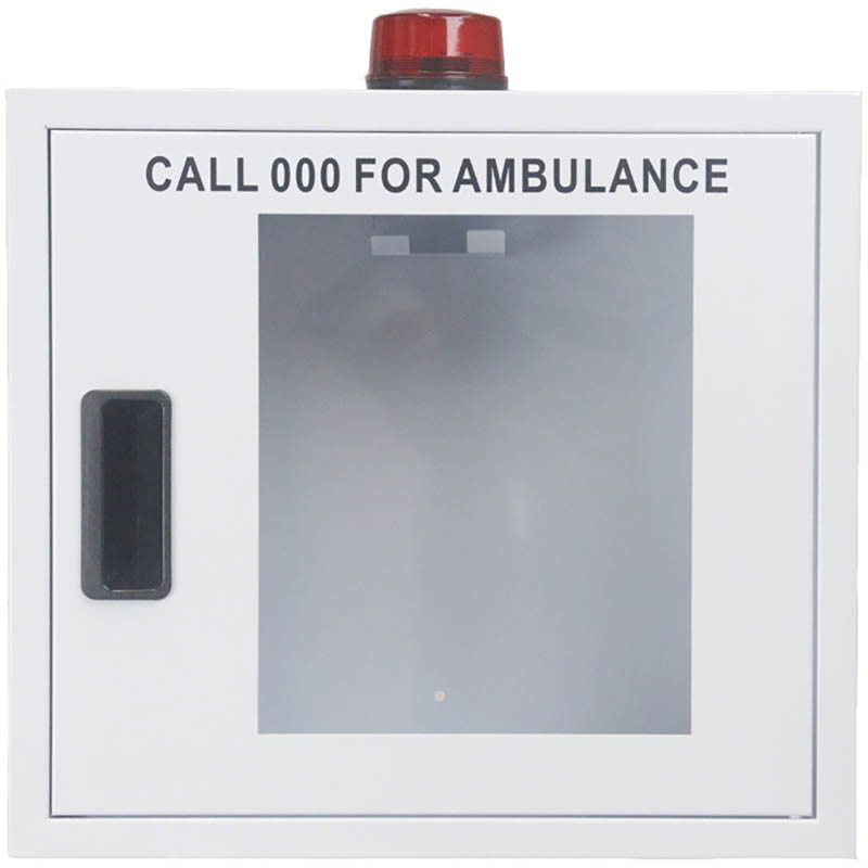 Image for TRAFALGAR AUTOMATED EXTERNAL DEFIBRILLATOR CABINET WITH ALARM from Mitronics Corporation