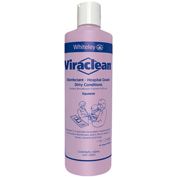 Image for VIRACLEAN DISINFECTANT SQUEEZE BOTTLE LEMON 500ML from That Office Place PICTON