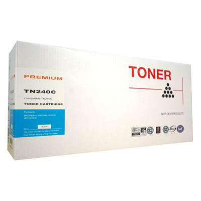 Image for WHITEBOX COMPATIBLE BROTHER TN240 TONER CARTRIDGE CYAN from York Stationers
