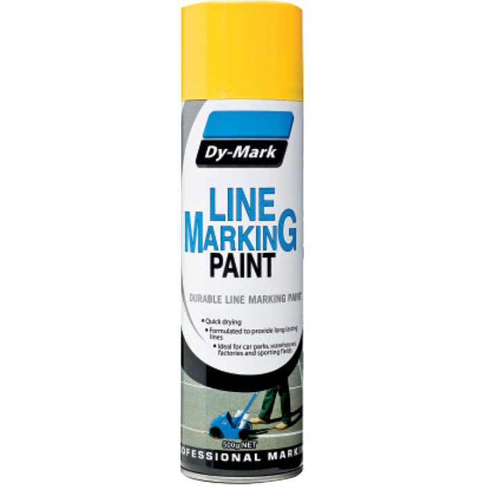 Image for DY-MARK LINE MARKING SPRAY PAINT 500G YELLOW from BusinessWorld Computer & Stationery Warehouse