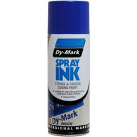 dy-mark stencil and colour coding spray ink 315g blue