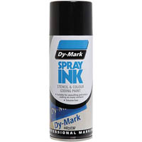 dy-mark stencil and colour coding spray ink 315g black