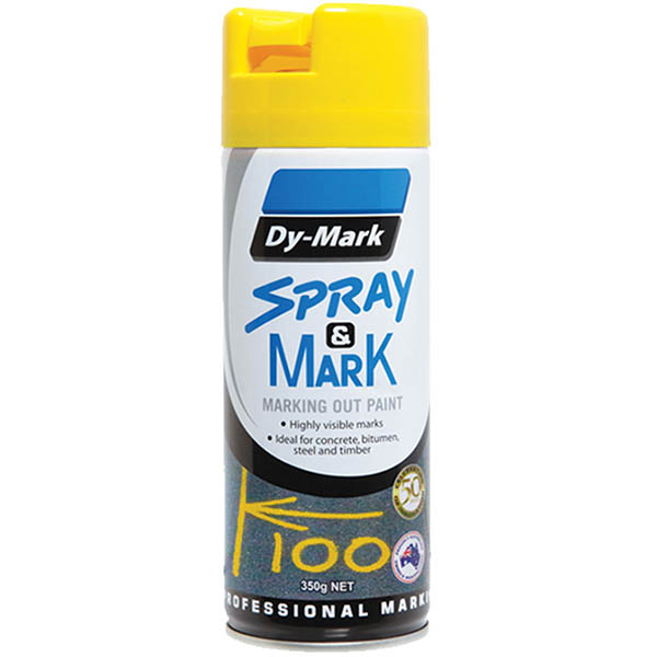 Image for DY-MARK SPRAY AND MARK LAYOUT PAINT 350G YELLOW from BusinessWorld Computer & Stationery Warehouse