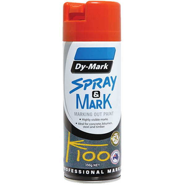 Image for DY-MARK SPRAY AND MARK LAYOUT PAINT 350G ORANGE from SNOWS OFFICE SUPPLIES - Brisbane Family Company