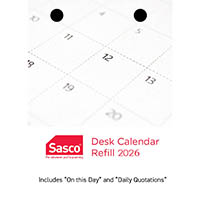 sasco thcr desk calendar refill top punch