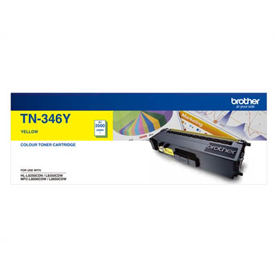 Image for BROTHER TN346Y TONER CARTRIDGE YELLOW from Office Heaven