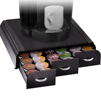 esselte anchor coffee pod organiser 3 drawer 36 capacity black