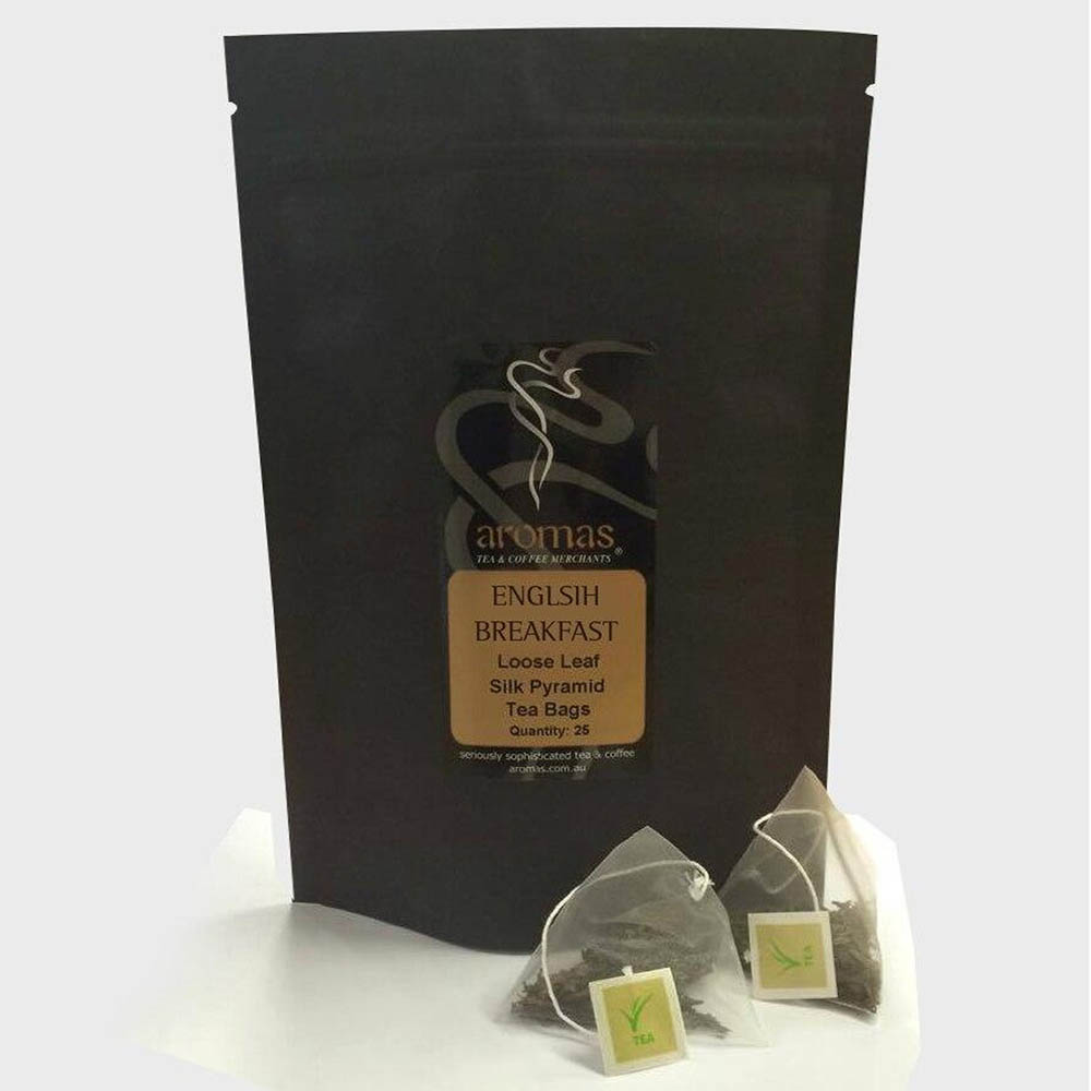 Image for AROMAS PYRAMID TEA BAGS ENGLISH BREAKFAST PACK 25 from That Office Place PICTON