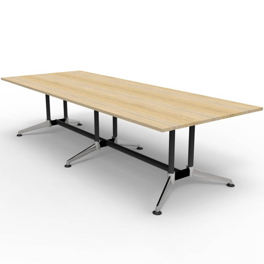 Image for RAPIDLINE TYPHOON BOARDROOM TABLE 3200 X 1200 X 750MM NATURAL OAK from Olympia Office Products