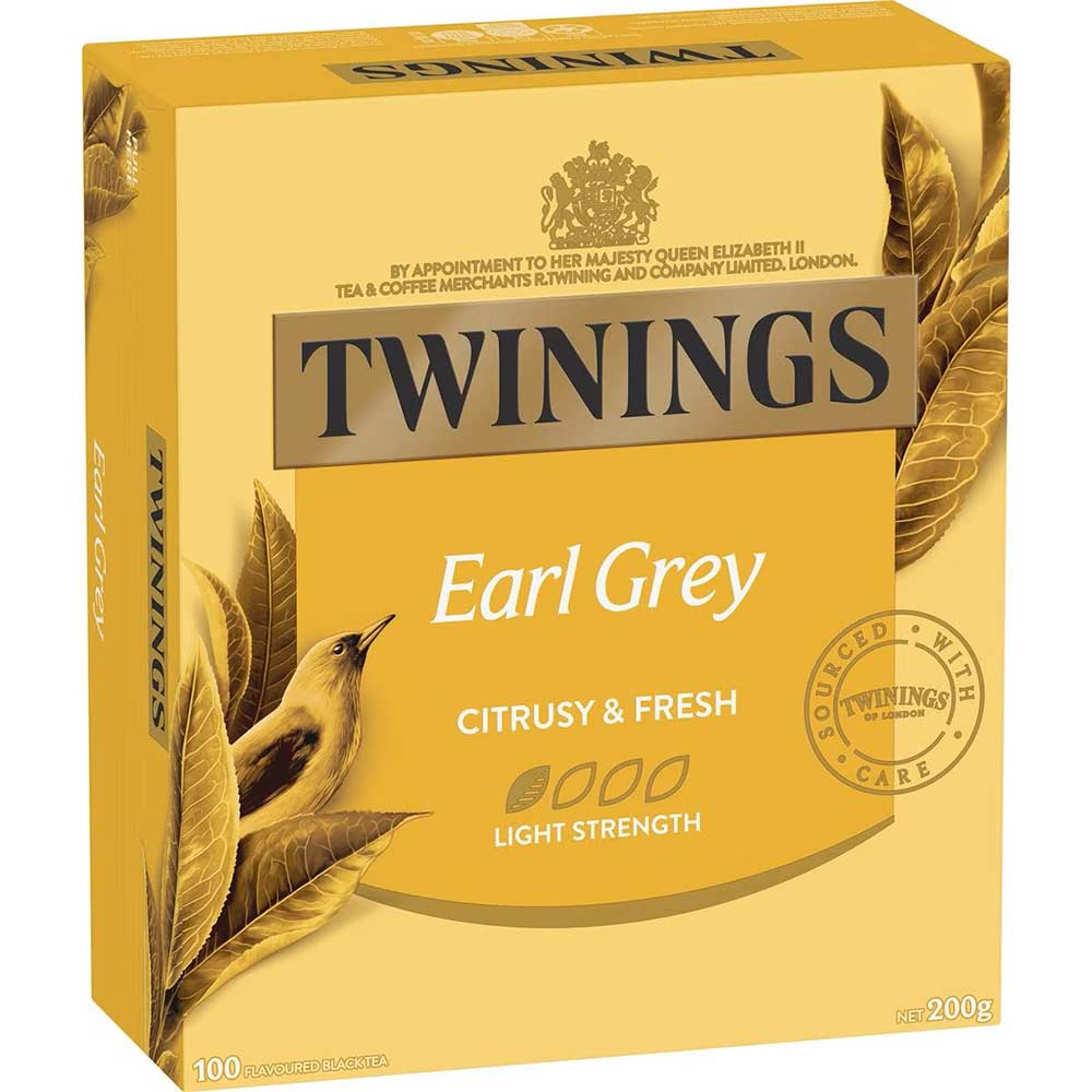 Image for TWININGS CLASSICS EARL GREY TEA BAGS PACK 100 from BusinessWorld Computer & Stationery Warehouse