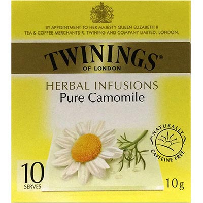 Image for TWININGS HERBAL INFUSIONS PURE CAMOMILE TEA BAGS PACK 10 from Memo Office and Art
