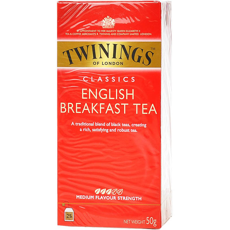 Image for TWININGS CLASSICS ENGLISH BREAKFAST TEA BAGS PACK 50 from Mitronics Corporation