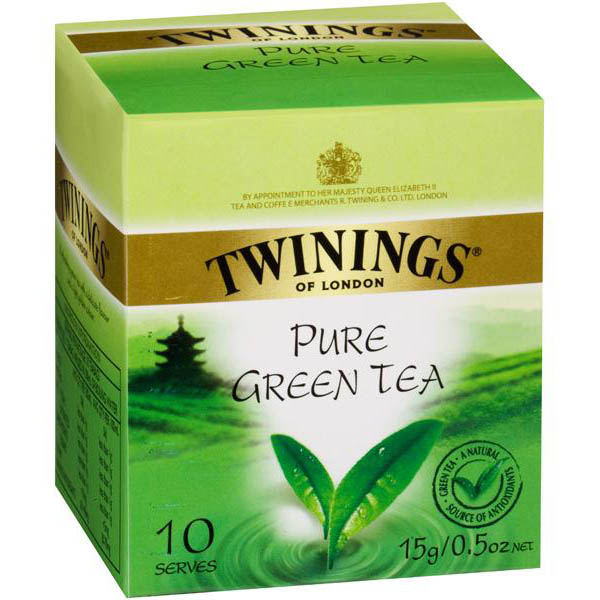 Image for TWININGS PURE GREEN TEA BAGS PACK 10 from Office Express
