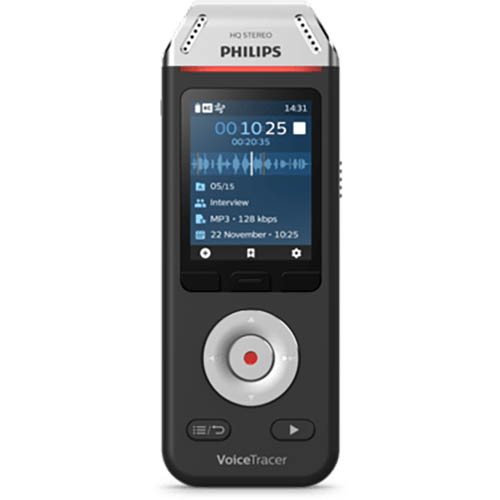 Image for PHILIPS DVT2110 VOICE TRACER AUDIO RECORDER BLACK/CHROME from Australian Stationery Supplies