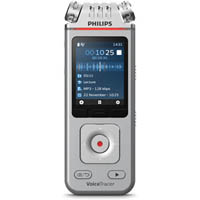 philips dvt4110 voice tracer audio recorder silver/chrome
