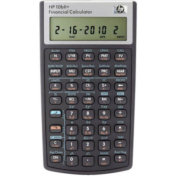 Image for HP 10BII+ FINANCIAL CALCULATOR BLACK from Mitronics Corporation