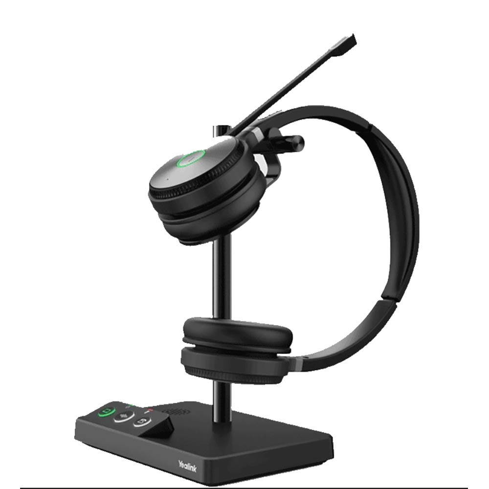 Image for YEALINK WH62 DECT DUAL HEADSET WIRELESS BLACK from Mitronics Corporation