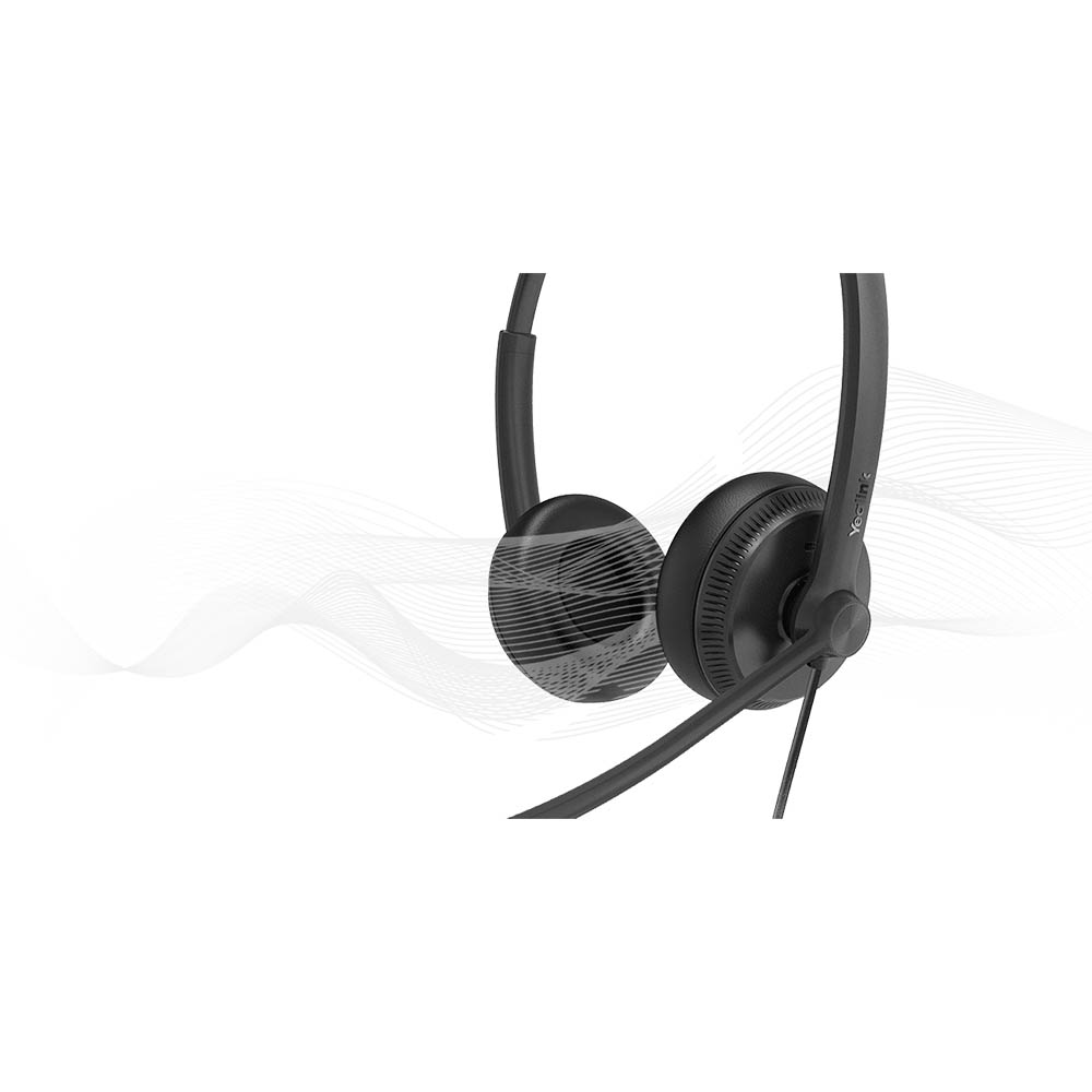 Image for YEALINK YHS34 DUAL WIRED HEADSET QD BLACK from Office Heaven